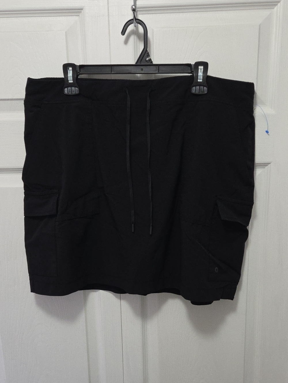 Hyba XXL Black Cargo Drawstring SKORT for Women